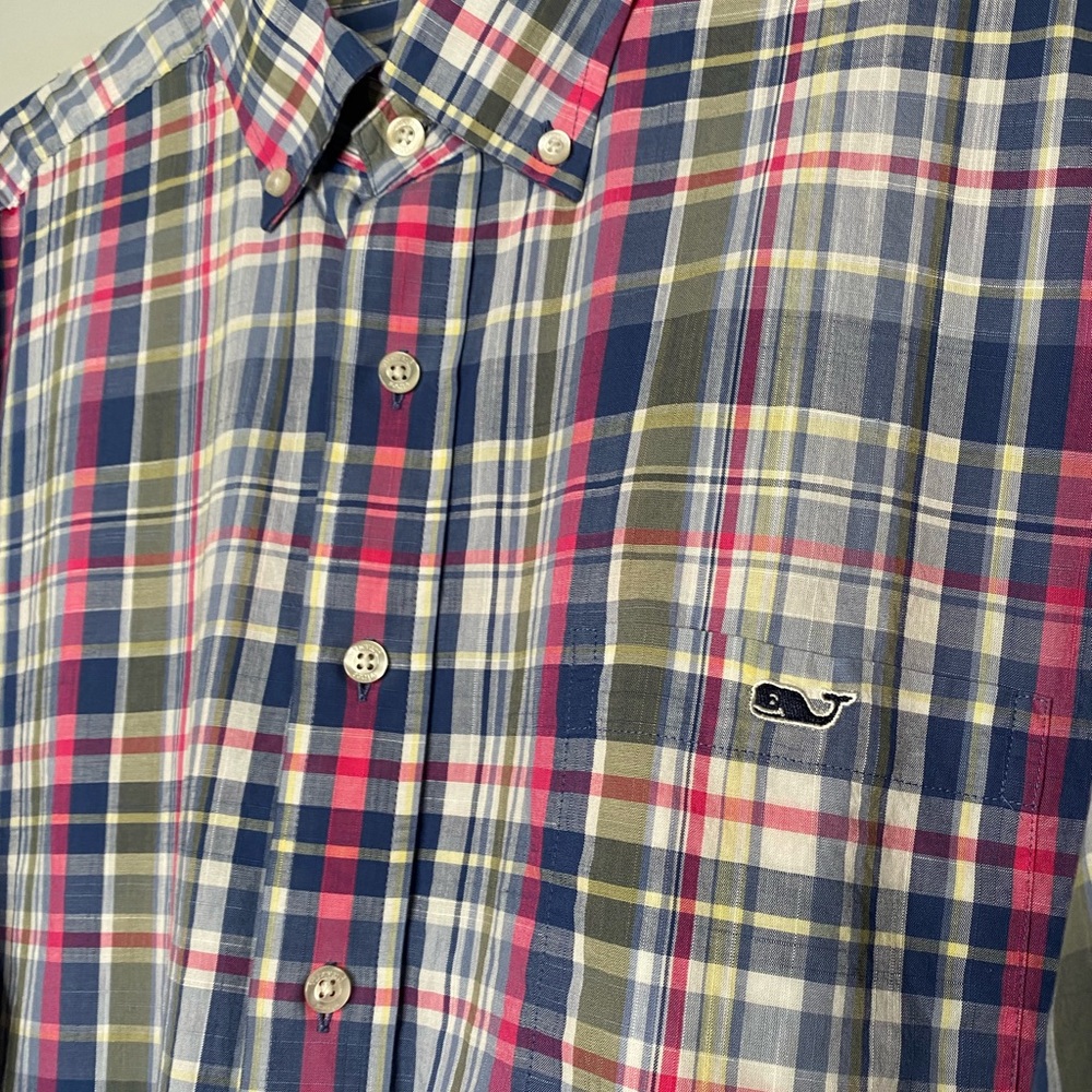 COPY - Vineyard Vines Classic Fit Tucker Shirt Plaid Whale XX Large Multi-Color…